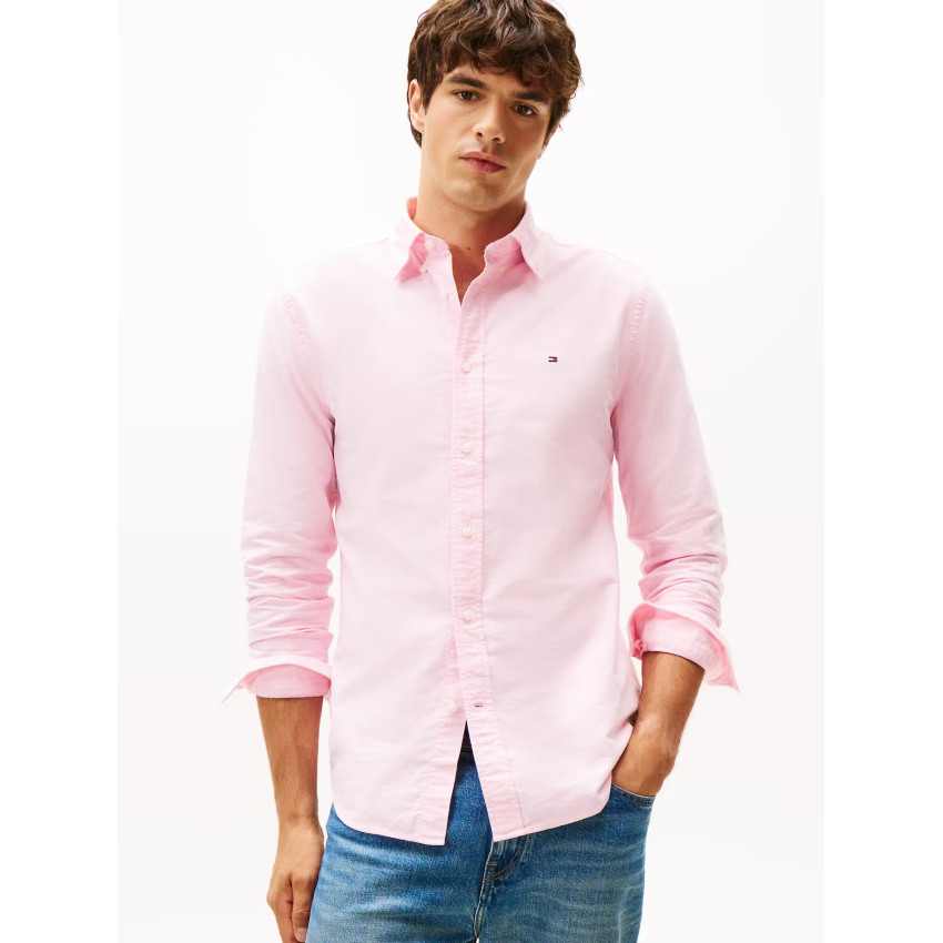 Chemise Homme Tommy Hilfiger SOLID HERITAGE Rose Cloane Vannes MW0MW35774 TOL
