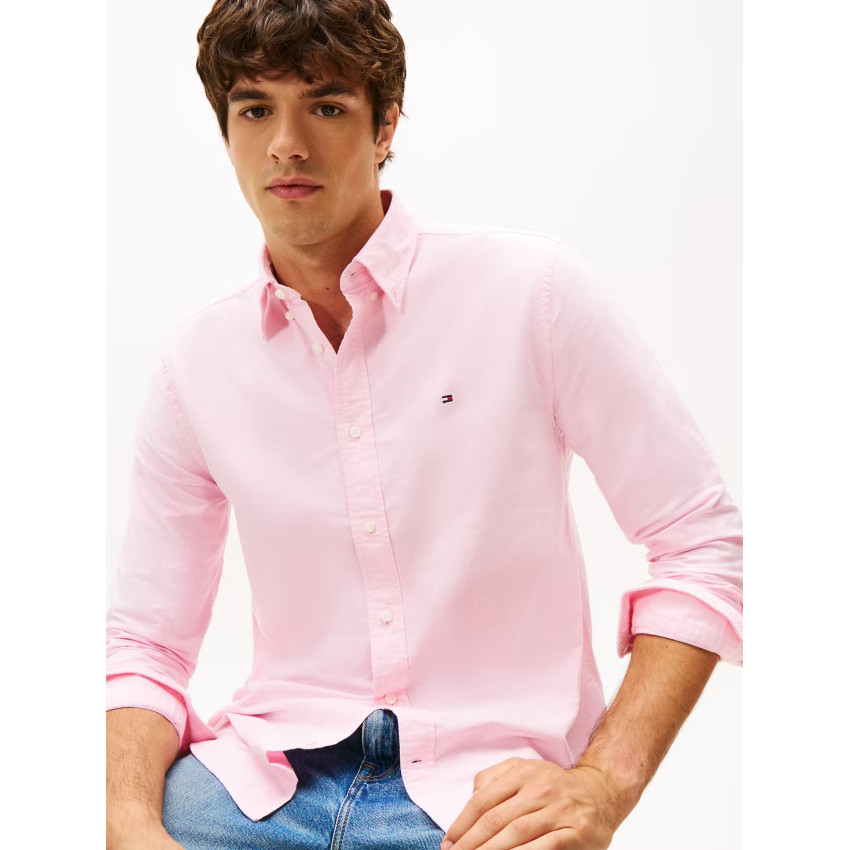 Chemise Homme Tommy Hilfiger SOLID HERITAGE Rose Cloane Vannes MW0MW35774 TOL