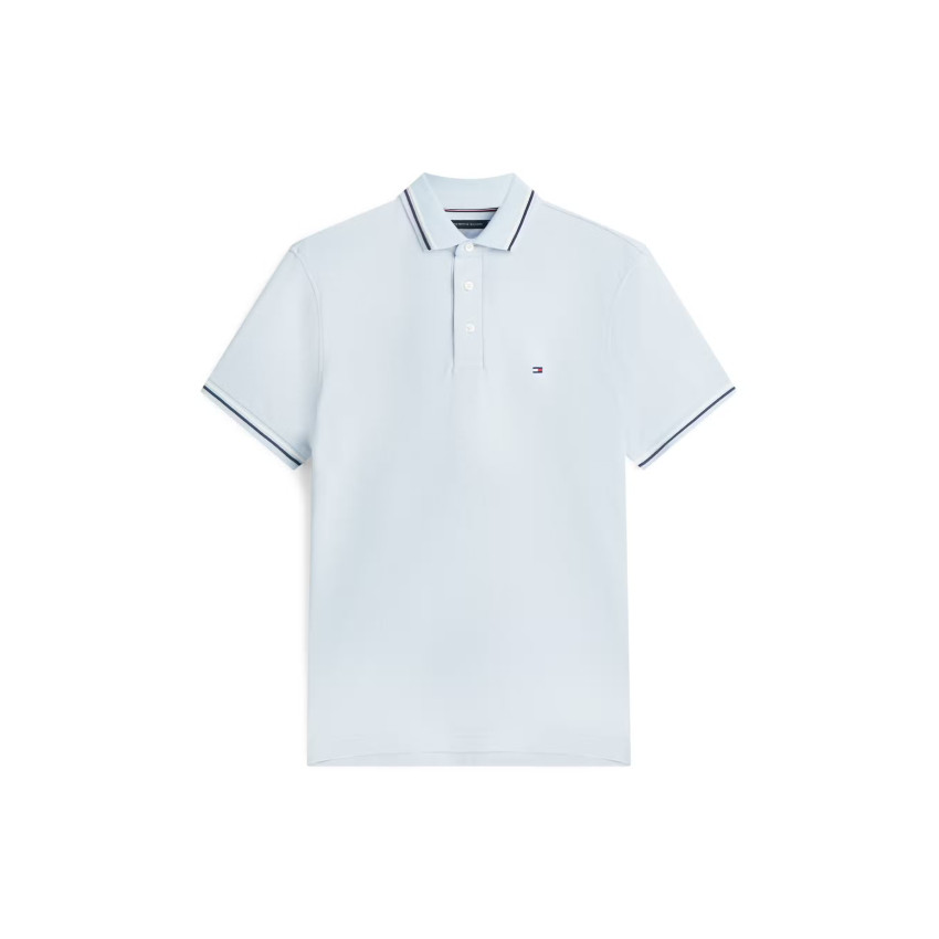 Polo Homme Tommy Hilfiger TIPPED Bleu Ciel Cloane Vannes MW0MW39993 C1O