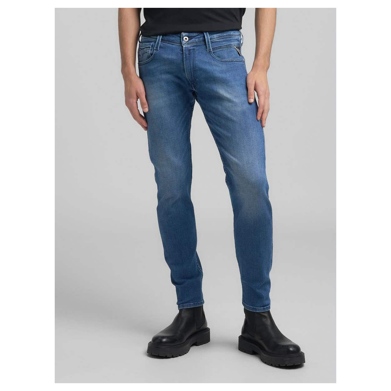 Replay ANBASS HYPERFLEX CLOUDS - Jean Slim - Dark Blue/denim Bleu Foncé
