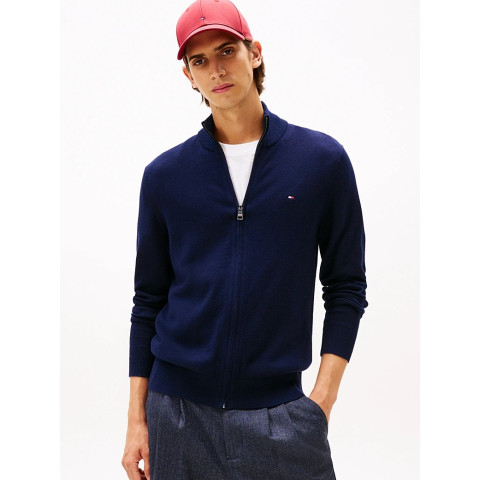 Pull Demi Zip Homme Tommy Hilfiger PIMA Bleu Marine Cloane Vannes