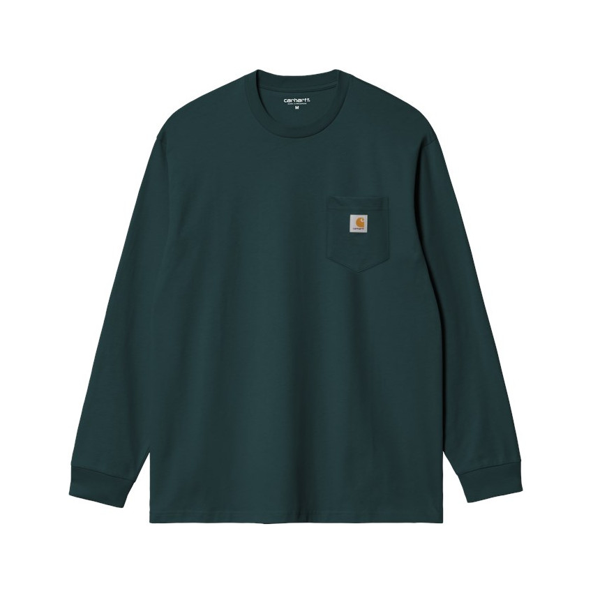 T-Shirt ML Homme Carhartt Wip POCKET Vert Foncé Cloane Vannes I030437 0AU