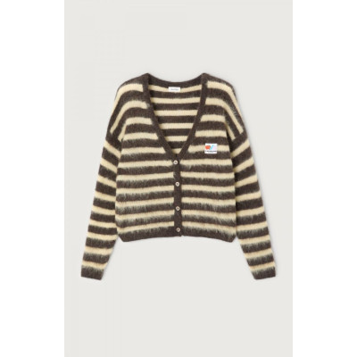 Gilet Femme American Vintage NENYBAY Marron Cloane Vannes NEN19AH25