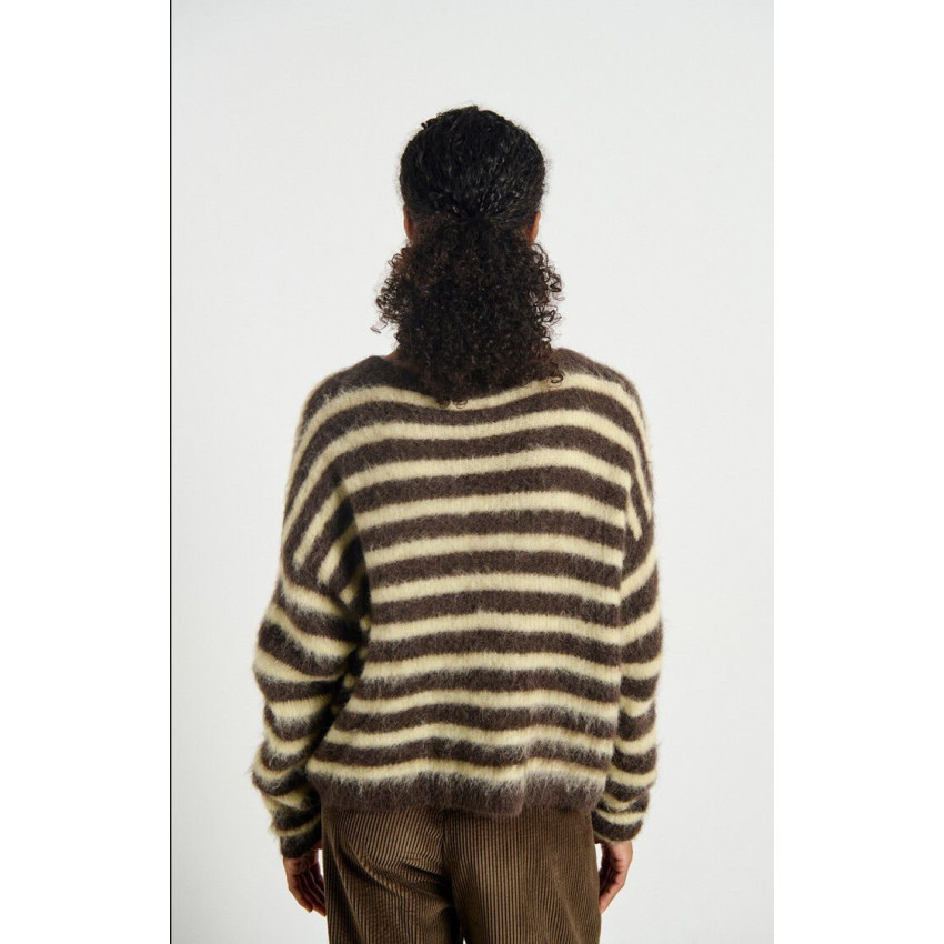 Gilet Femme American Vintage NENYBAY Marron Cloane Vannes NEN19AH25