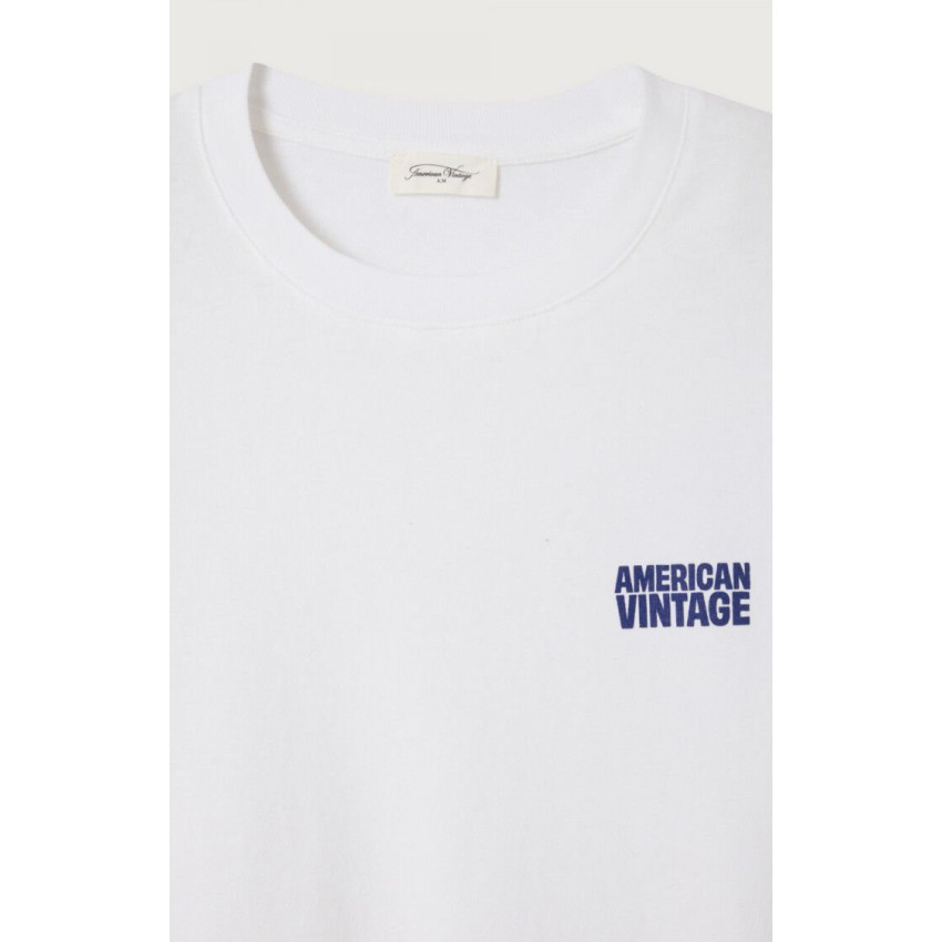 T-Shirt American Vintage Femme YKOBOW Blanc Cloane Vannes