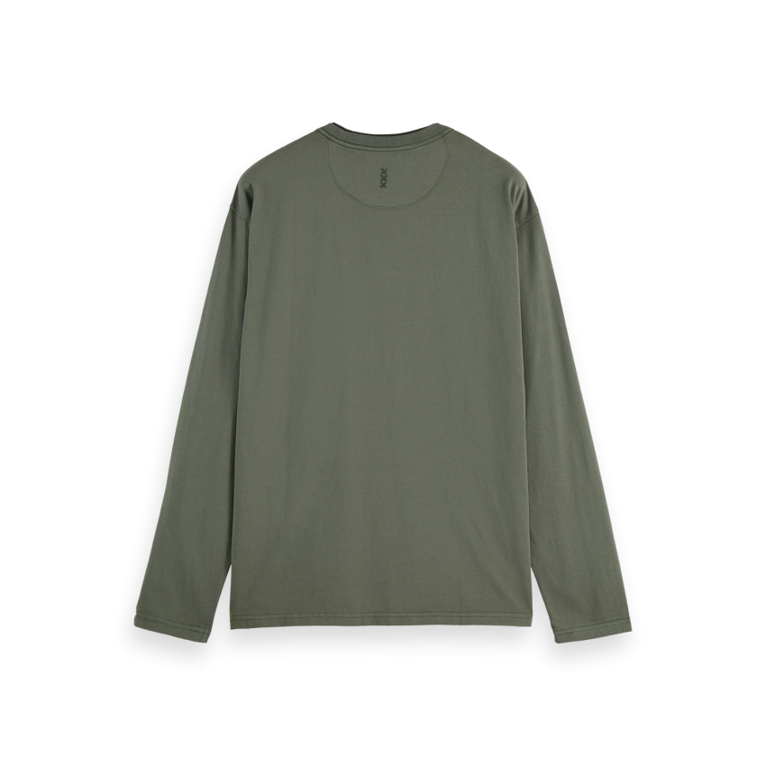 T-Shirt ML Scotch & Soda Homme 3 CROSSES Kaki Cloane Vannes 181287 300