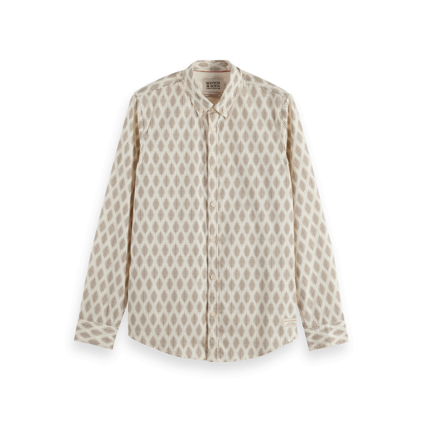 Chemise Homme Scotch & Soda MICRO AOP Ecru Cloane Vannes 181244