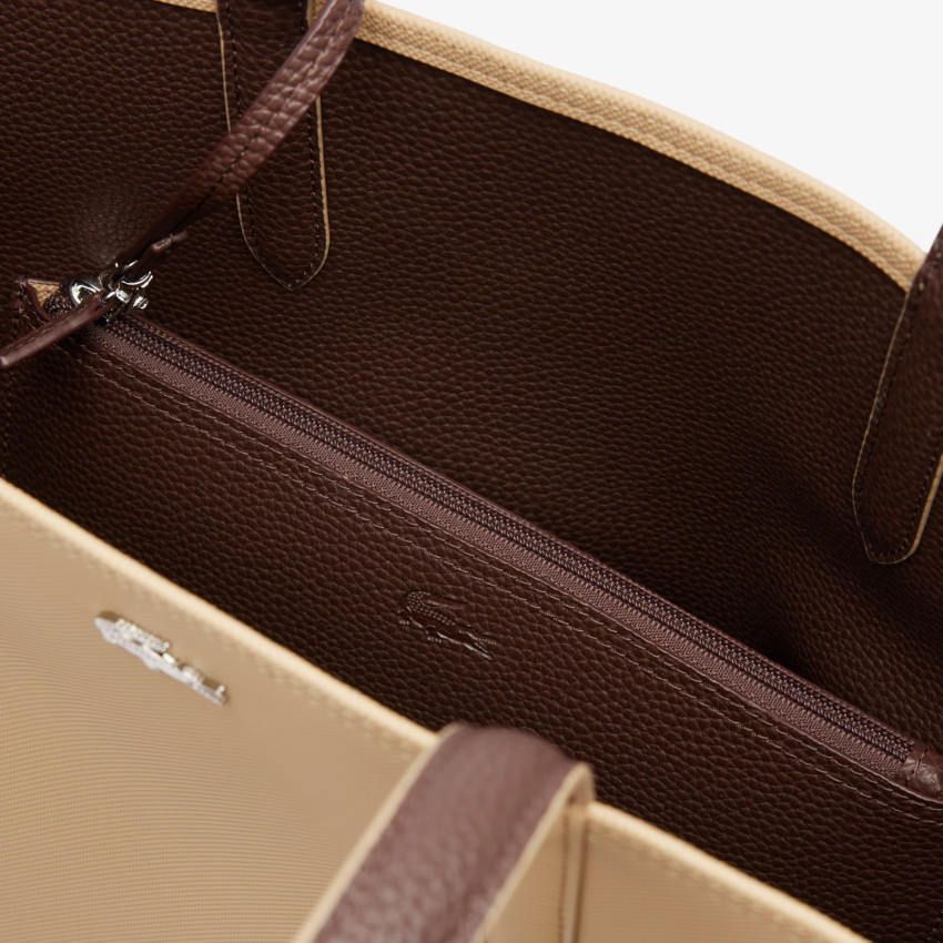 Sac Femme à Main Réversible Lacoste ANNA Marron et Beige Cloane Vannes NF2142AA R39