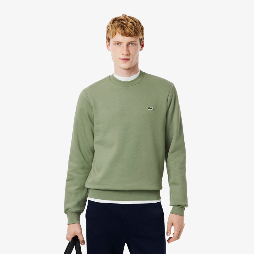 Sweat Lacoste Homme CREWNECK Kaki Clair Cloane Vannes SH9608 S86