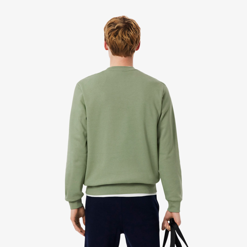 Sweat Lacoste Homme CREWNECK Kaki Clair Cloane Vannes SH9608 S86