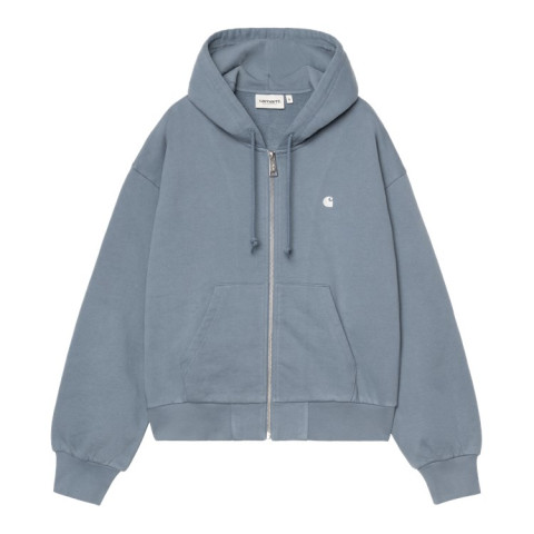 Sweat à Capuche Carhartt Wip Zippé Femme CASEY Bleu Cloane Vannes I032642 39X