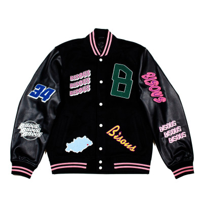 Blouson Bisous Skateboard Homme VARSITY Noir Cloane Vannes
