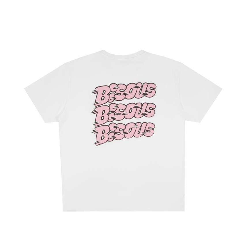 T-Shirt Bisous Skateboards Homme PABLO Blanc Cloane Vannes