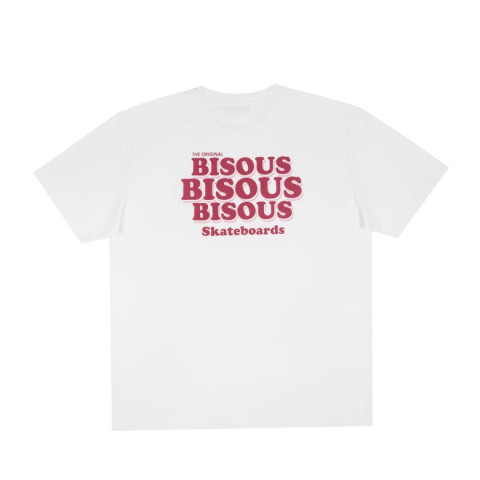 T-Shirt Bisous Skateboards Homme GREASE Blanc Cloane Vannes