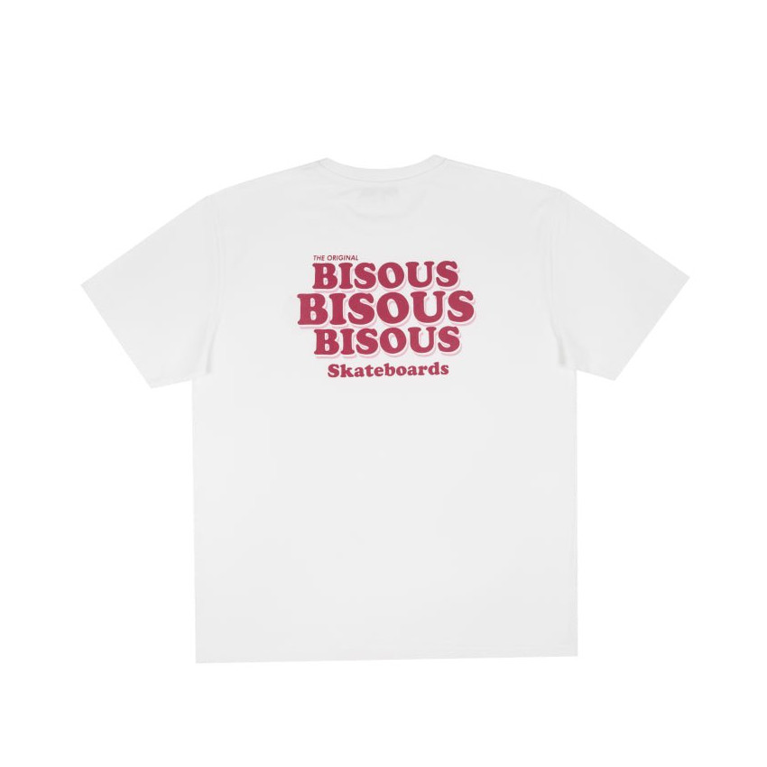 T-Shirt Bisous Skateboards Homme GREASE Blanc Cloane Vannes