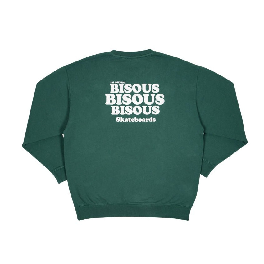 Sweat Homme Bisous Skateboards GREASE Vert Foncé Cloane Vannes