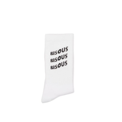 Une Paire de Chaussettes Bisous Skateboards Homme SONICS Blanc Cloane Vannes