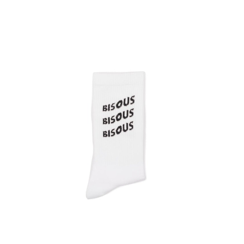 Une Paire de Chaussettes Bisous Skateboards Homme SONICS Blanc Cloane Vannes