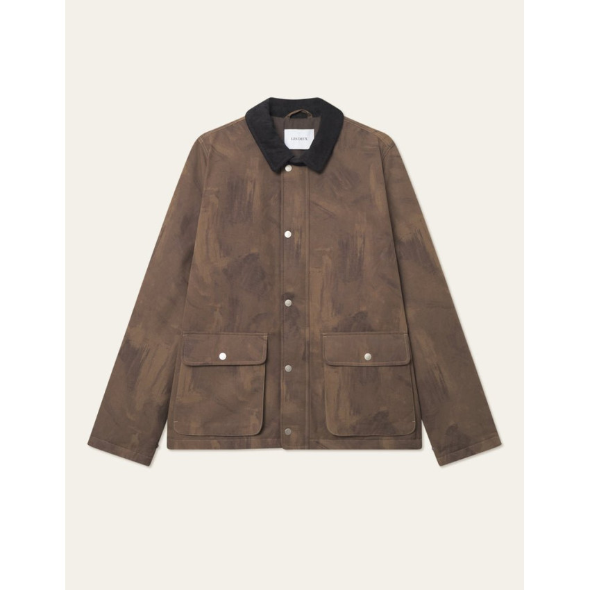 Manteau Homme Les Deux MONTANA AOP Marron Cloane Vannes 1000374 826