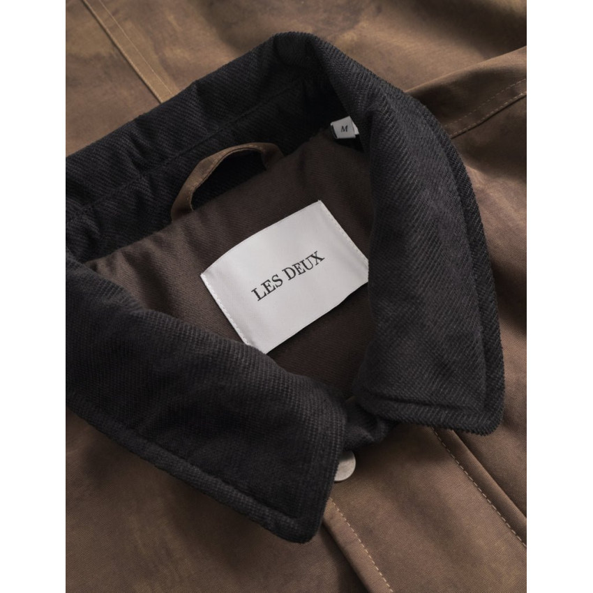 Manteau Homme Les Deux MONTANA AOP Marron Cloane Vannes 1000374 826