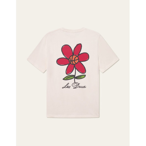 T-Shirt Homme Les Deux FLOWER BASKET Ecru Cloane Vannes 1000835 215