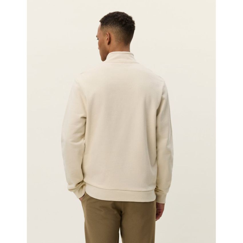 Sweat Demi Zip Homme Les Deux FELIPE PATCH Ivoire Cloane Vannes 1000390 215