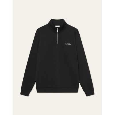 Sweat Demi Zip Les Deux Homme CREW Noir Cloane Vannes 1000898 100