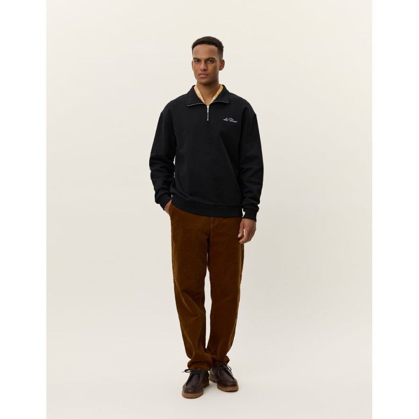 Sweat Demi Zip Les Deux Homme CREW Noir Cloane Vannes 1000898 100
