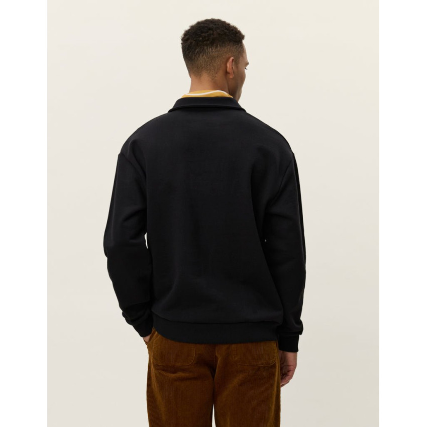 Sweat Demi Zip Les Deux Homme CREW Noir Cloane Vannes 1000898 100