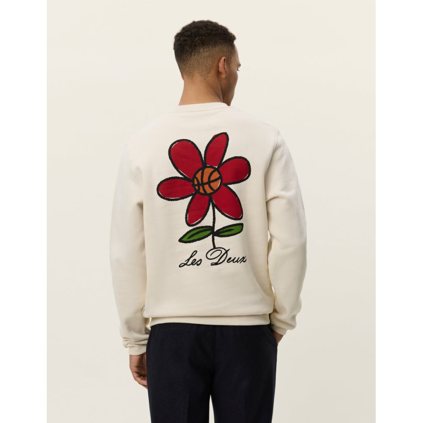 Sweat Homme Les Deux FLOWER BASKET Ivoire Cloane Vannes 1000836 215