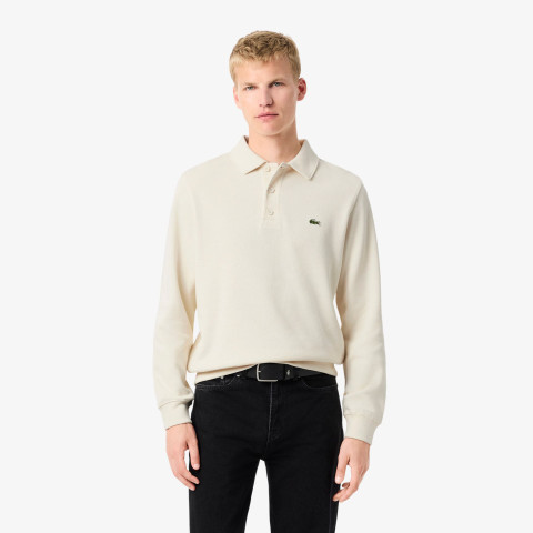Sweat Homme Lacoste COL POLO Ecru Cloane Vannes SH5781