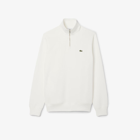 Pull Demi Zip Homme INTERLOCK Blanc, Beige ou Vert