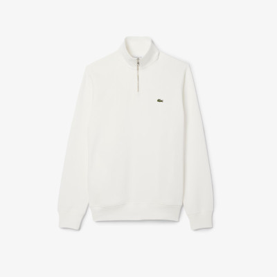 Pull Demi Zip Homme INTERLOCK Blanc, Beige ou Vert