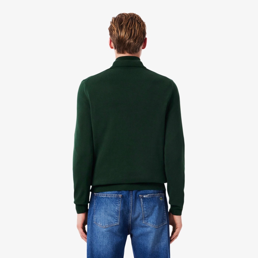 Pull Demi Zip Lacoste Homme CLASSIC Vert Foncé Cloane Vannes