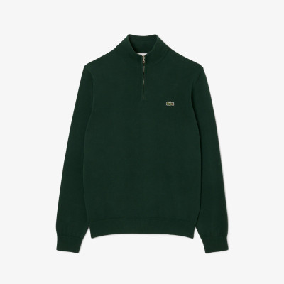 Pull Demi Zip Lacoste Homme CLASSIC Vert Foncé Cloane Vannes