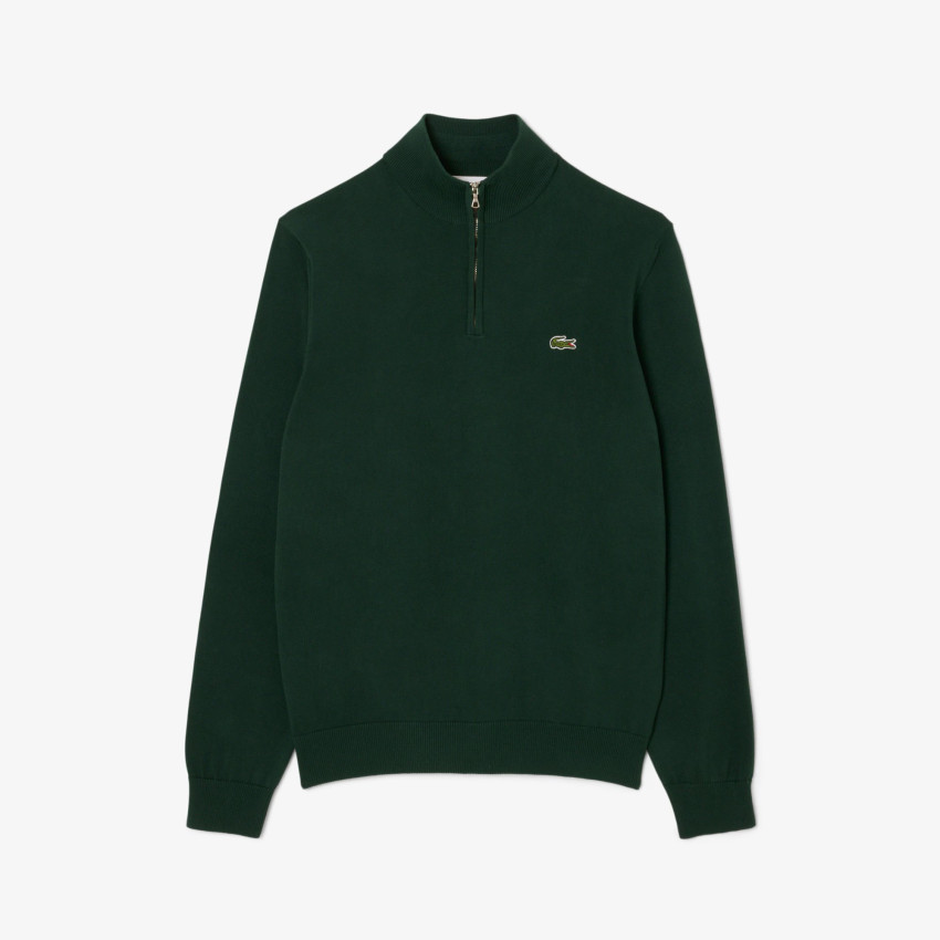 Pull Demi Zip Lacoste Homme CLASSIC Vert Foncé Cloane Vannes