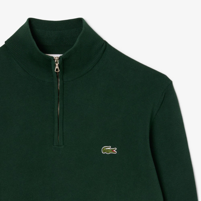 Pull Demi Zip Lacoste Homme CLASSIC Vert Foncé Cloane Vannes