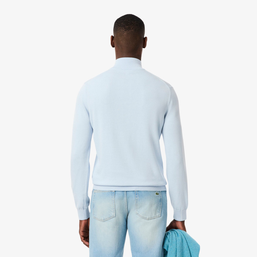 Pull Demi Zip Lacoste Homme CLASSIC Bleu Ciel Cloane Vannes