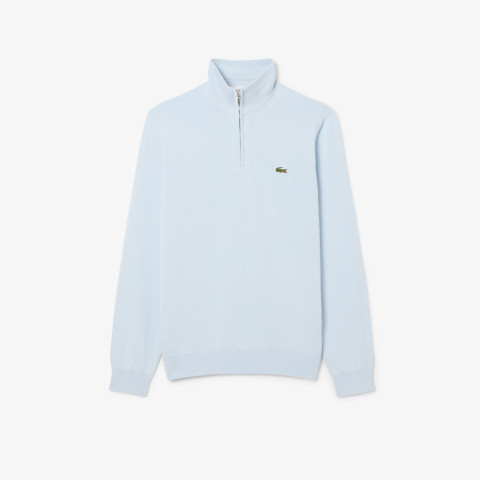 Pull Demi Zip Lacoste Homme CLASSIC Bleu Ciel Cloane Vannes