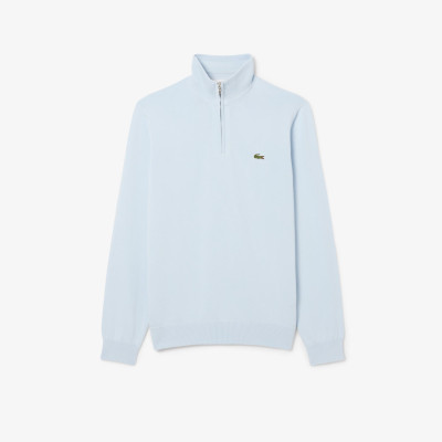 Pull Demi Zip Lacoste Homme CLASSIC Bleu Ciel Cloane Vannes