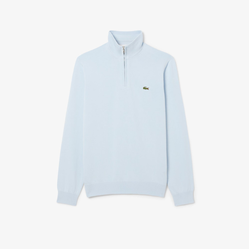 Pull Demi Zip Lacoste Homme CLASSIC Bleu Ciel Cloane Vannes