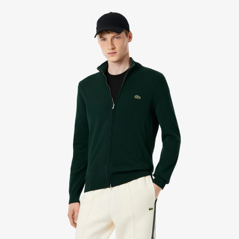 Pull Zippé Homme Lacoste CLASSIC Vert Foncé Cloane Vannes