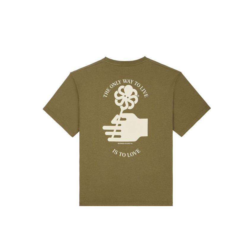 T-Shirt Homme Jonsen Island FLOWER LOVE Vert Cloane Vannes