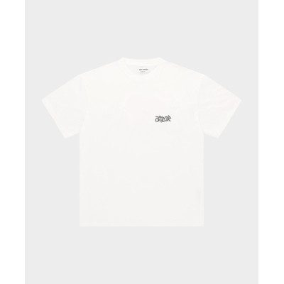 T-Shirt Mixte Arbor Antwerp ORANGE POPPY Blanc Cloane Vannes