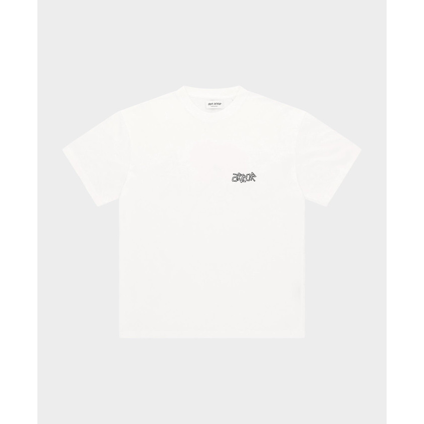 T-Shirt Mixte Arbor Antwerp ORANGE POPPY Blanc Cloane Vannes