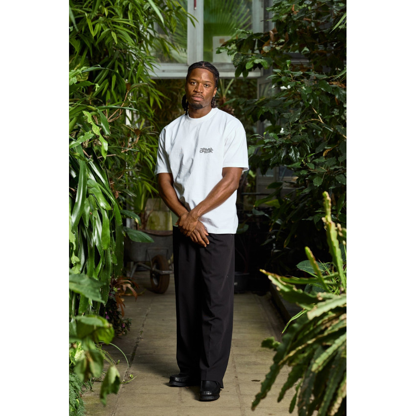 T-Shirt Mixte Arbor Antwerp ORANGE POPPY Blanc Cloane Vannes