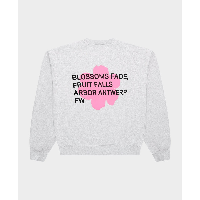 Sweat Mixte Arbor Antwerp PINK BLOSSOMS Gris Cloane Vannes