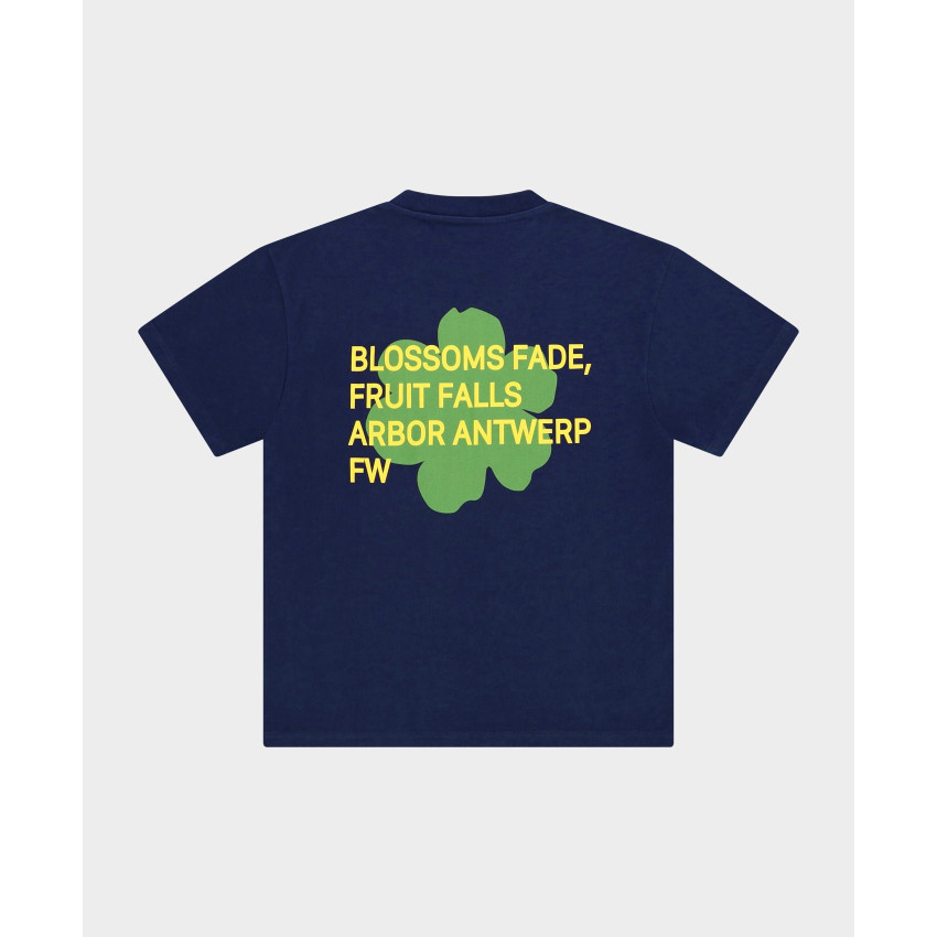 T-Shirt Mixte Arbor Antwerp GREEN BLOSSOMS Bleu Cloane Vannes