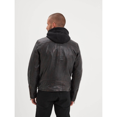 Blouson en Cuir Homme Daytona WINSTONER Noir Cloane Vannes