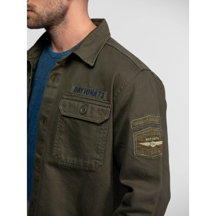 Surchemise Daytona Homme JEFFBULL Kaki Cloane Vannes